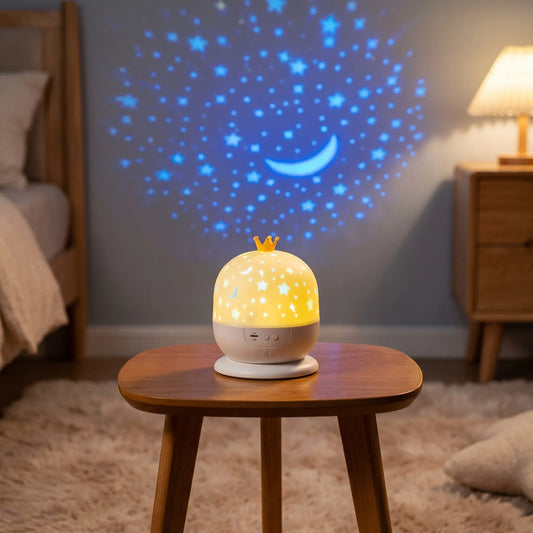 Nachtlampje met Projector | Sterrenhemel of Onderwaterwereld met Melodieen | Twee in Een