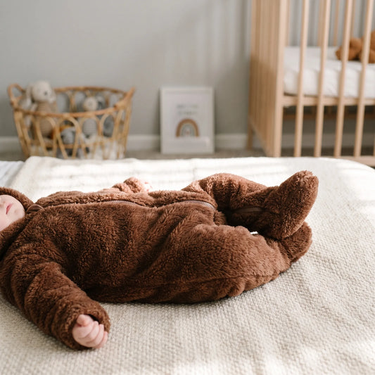 Onesie Baby Beertje | Zacht Boxpak met Berenoortjes | Maat 66 tot 100