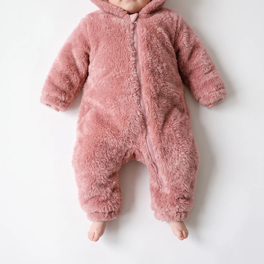 Onesie Baby Beertje | Zacht Boxpak met Berenoortjes | Maat 66 tot 100