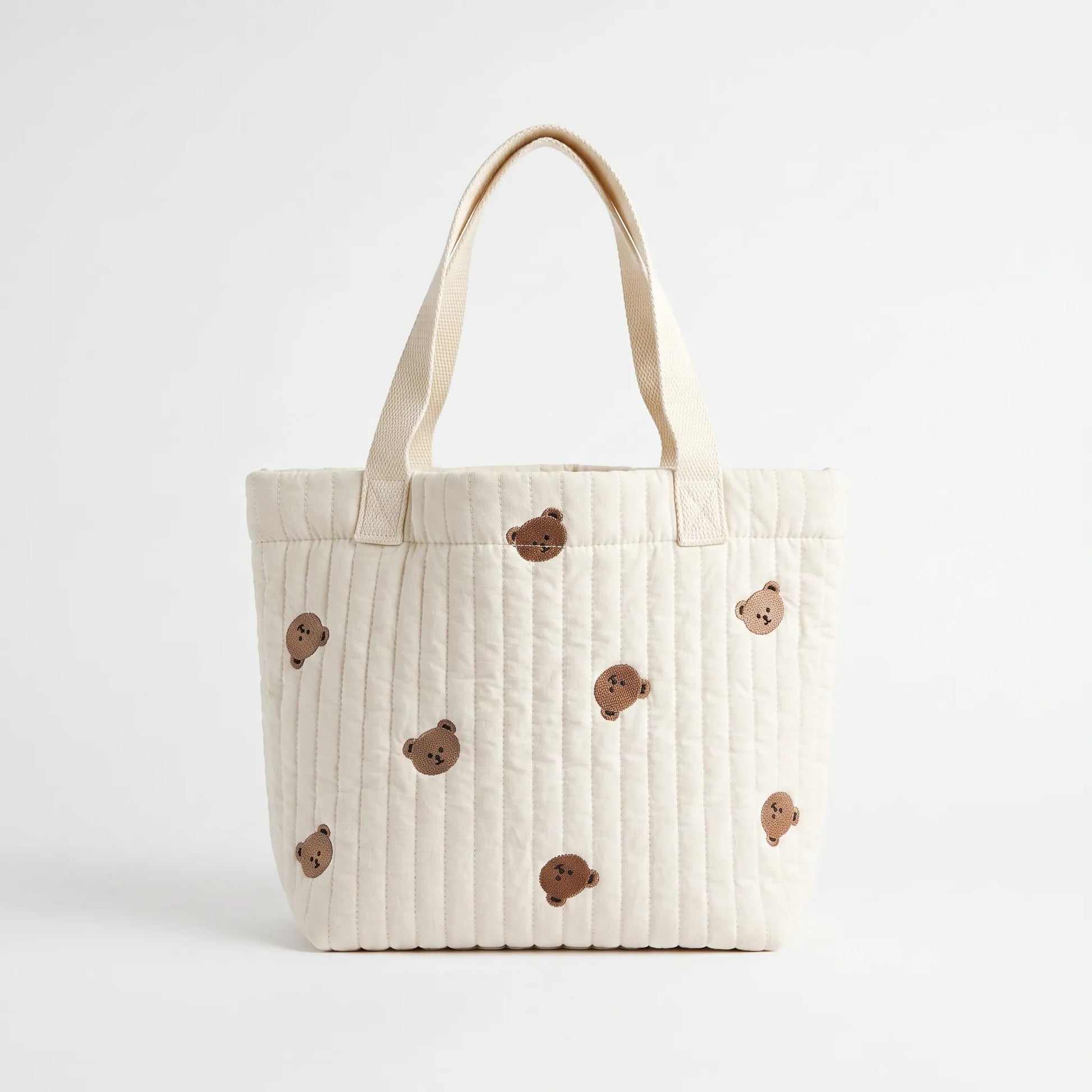 Pasgeboren Berenprint Tote Tas – Gewatteerde Baby Luiertas