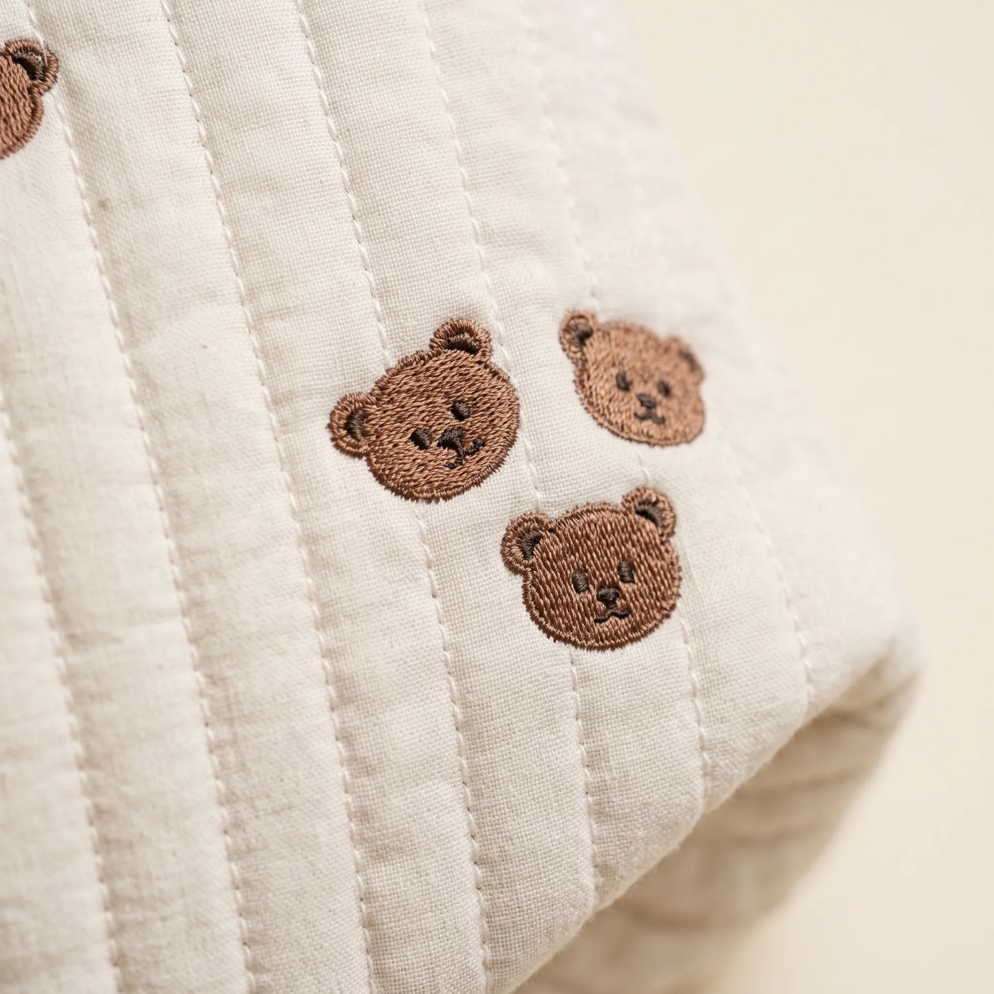Pasgeboren Berenprint Tote Tas – Gewatteerde Baby Luiertas