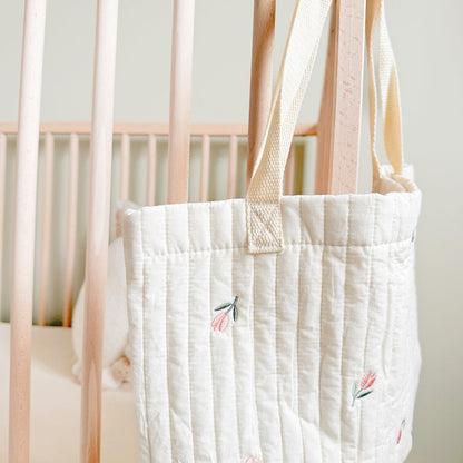 Pasgeboren Berenprint Tote Tas – Gewatteerde Baby Luiertas