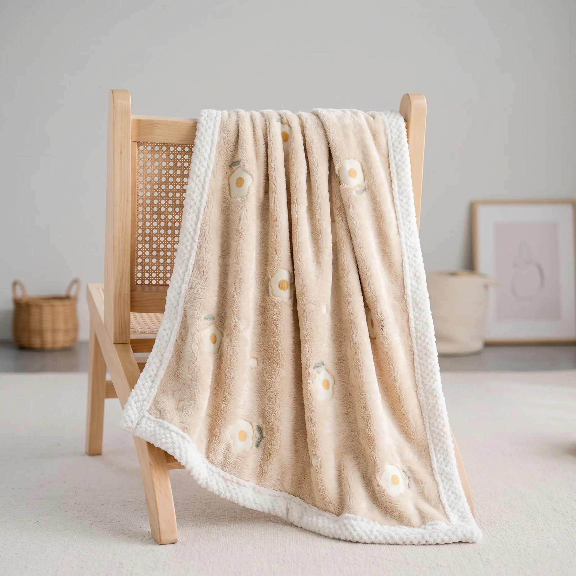 Plush Baby   Blanket - Soft Floral Print Newborn Blanket
