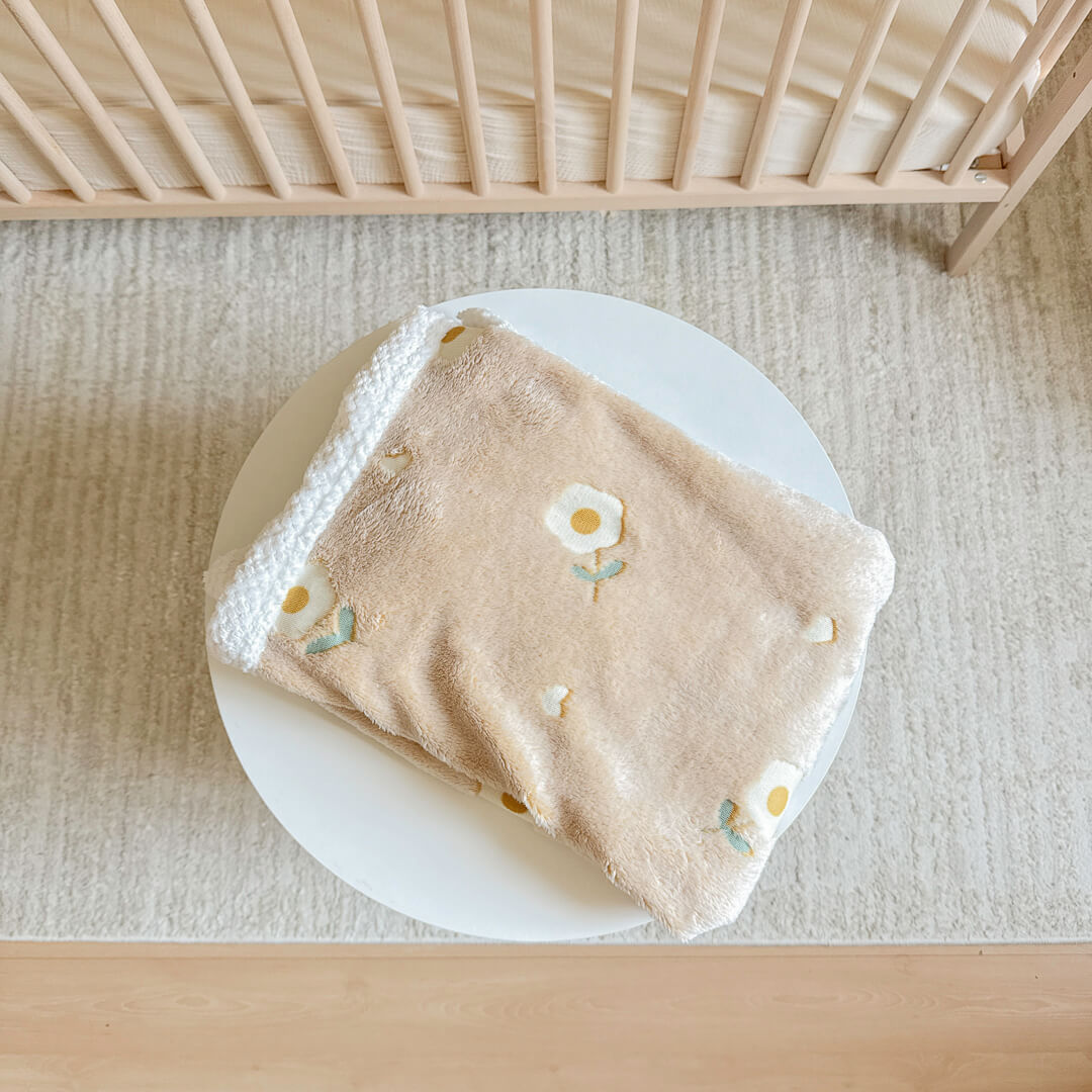 Plush Baby   Blanket - Soft Floral Print Newborn Blanket