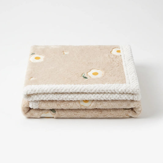 Plush Baby Blanket - Soft Floral Print Newborn Blanket