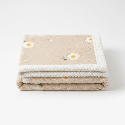 Plush Baby   Blanket - Soft Floral Print Newborn Blanket