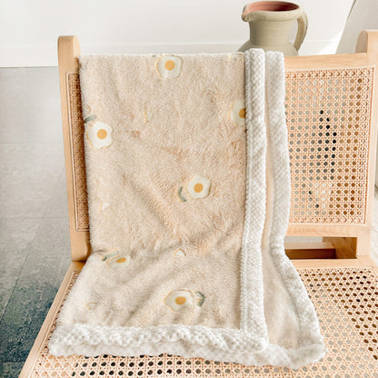 Plush Baby   Blanket - Soft Floral Print Newborn Blanket