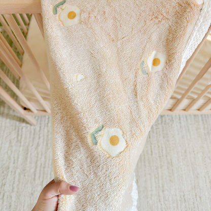 Plush Baby   Blanket - Soft Floral Print Newborn Blanket