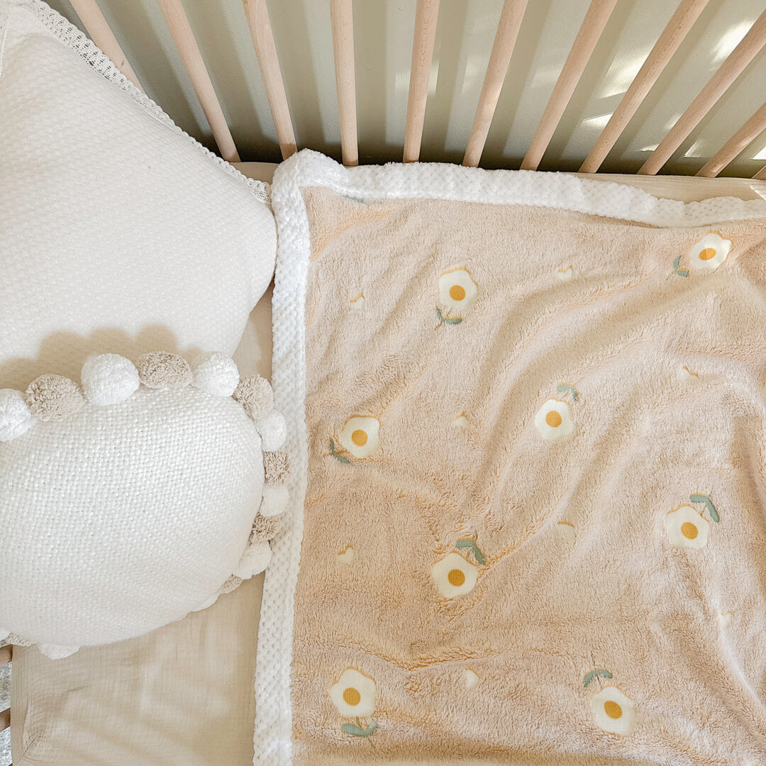 Plush Baby   Blanket - Soft Floral Print Newborn Blanket