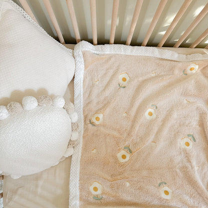 Plush Baby   Blanket - Soft Floral Print Newborn Blanket
