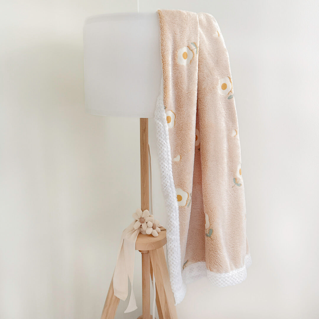 Plush Baby   Blanket - Soft Floral Print Newborn Blanket