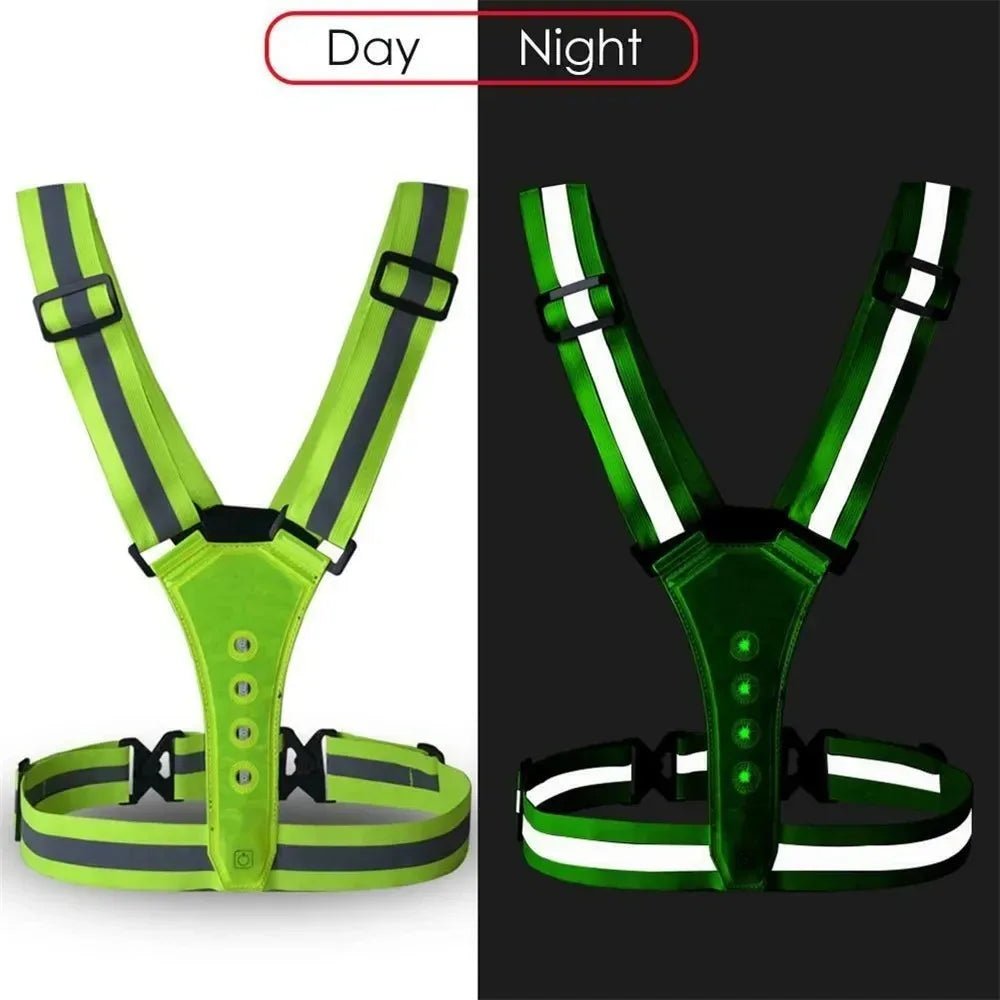 Reflecterend LED hardloopvest met verstelbare banden 5