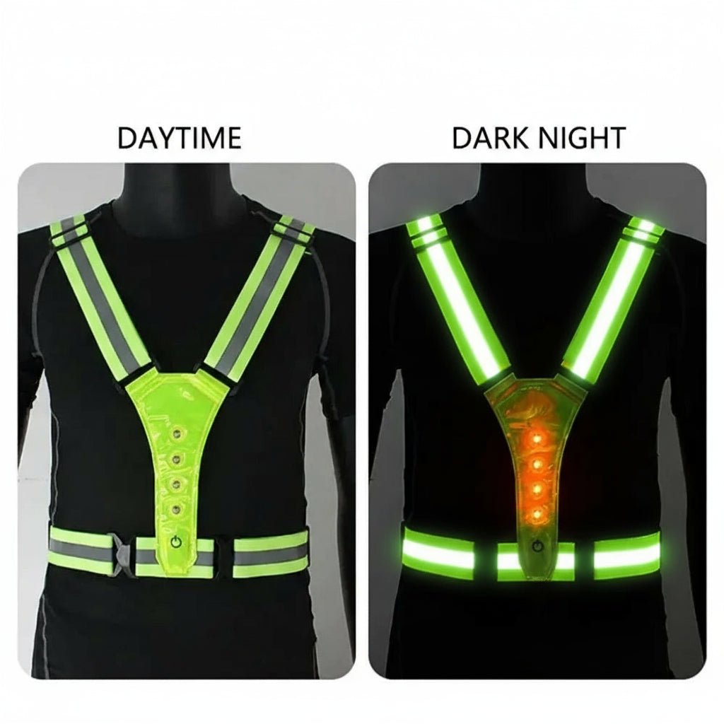 Reflecterend LED hardloopvest met verstelbare banden 6