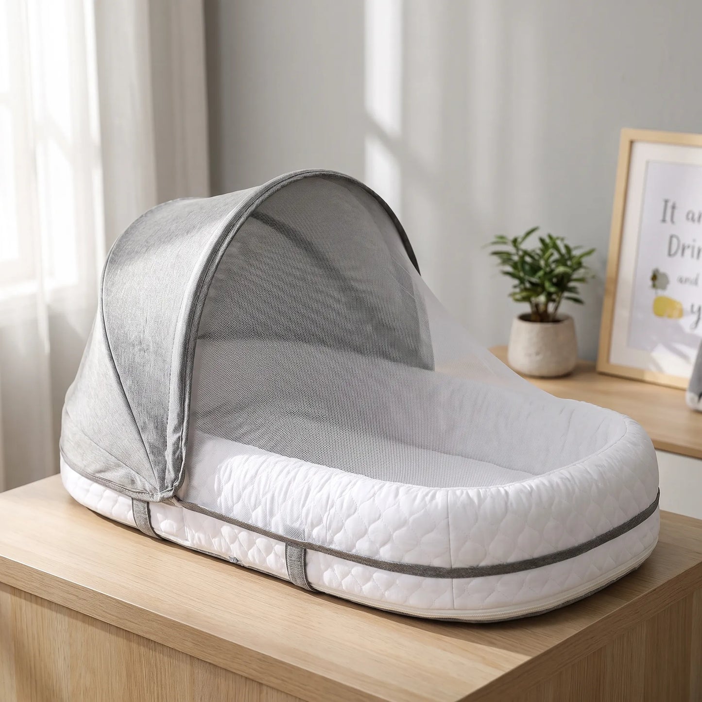 Reisbedje - Opvouwbaar Campingbedje voor Baby, Compact voor op Reis