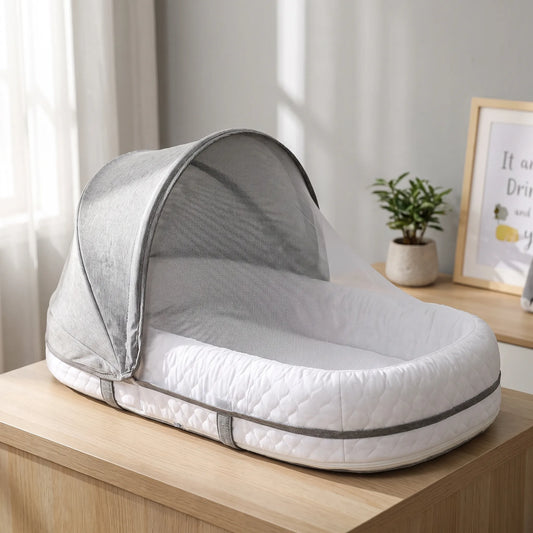Reisbedje - Opvouwbaar Campingbedje voor Baby, Compact voor op Reis