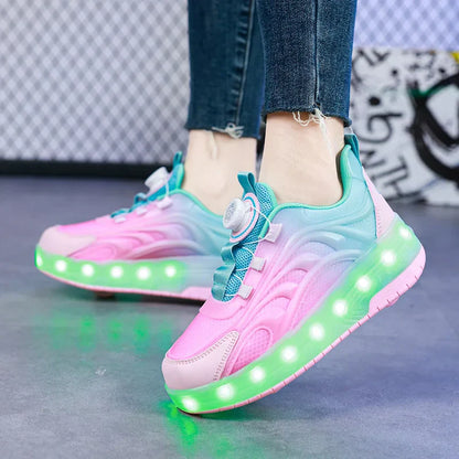 Rolschaats Schoenen – Lichtgevende Sneakers Met Wieltjes Voor Kinderen