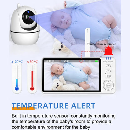 Babyfoon met camera en 5 inch scherm 4