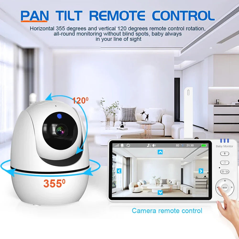Babyfoon met camera en 5 inch scherm 3