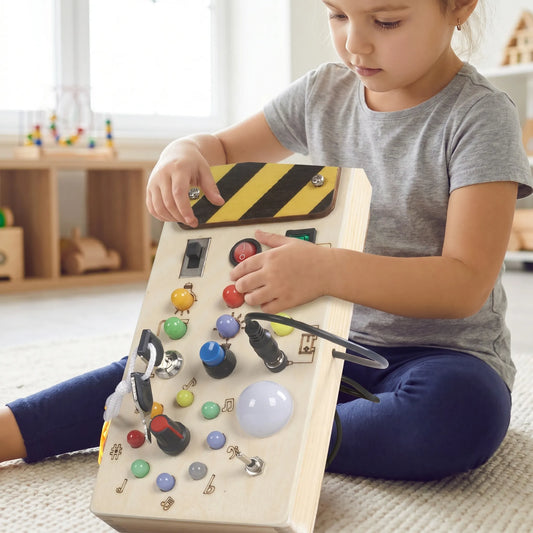 Sensorisch Activiteitenbord - Houten Montessori Activiteitenbord Voor Kinderen