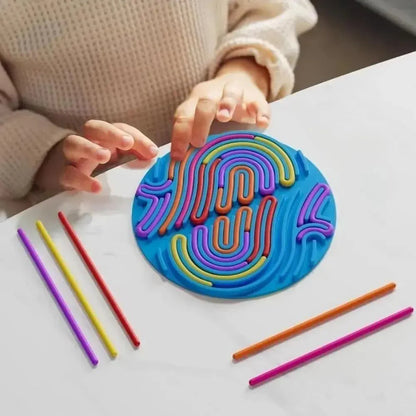 Siliconen Sensorisch Speelgoed - Siliconen Touwtjes Activiteitenbord