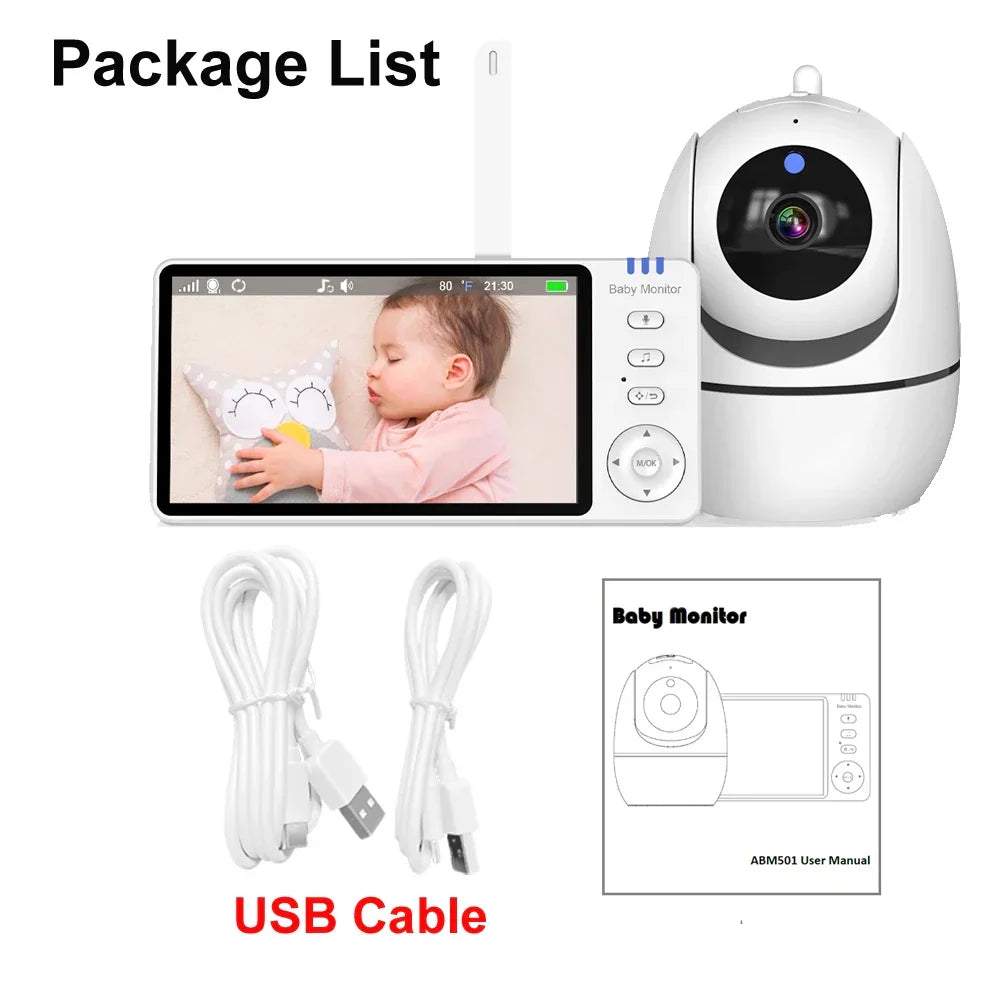 Babyfoon met camera en 5 inch scherm 7