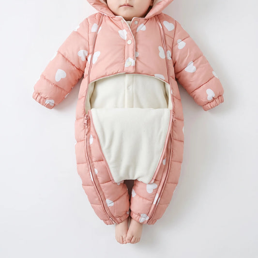 Sneeuwpak Baby | Gevoerd Boxpak met Capuchon en Berenoortjes | 3 tot 18 Maanden