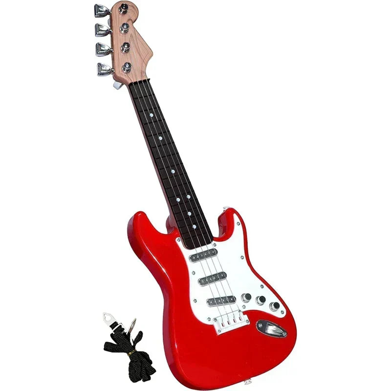 Speelgoedgitaar - elektrische kindergitaar 4 snaren muziekinstrument