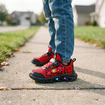 Spider-Man Schoenen – Lichtgevende Klittenband Sneakers Voor Kinderen