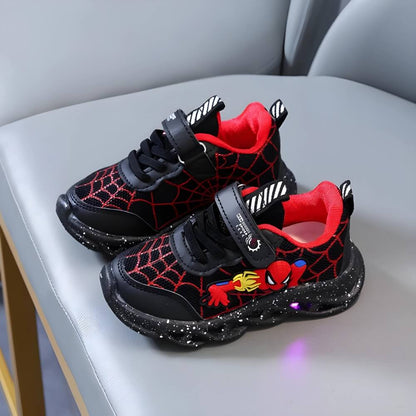 Spider-Man Schoenen – Lichtgevende Klittenband Sneakers Voor Kinderen