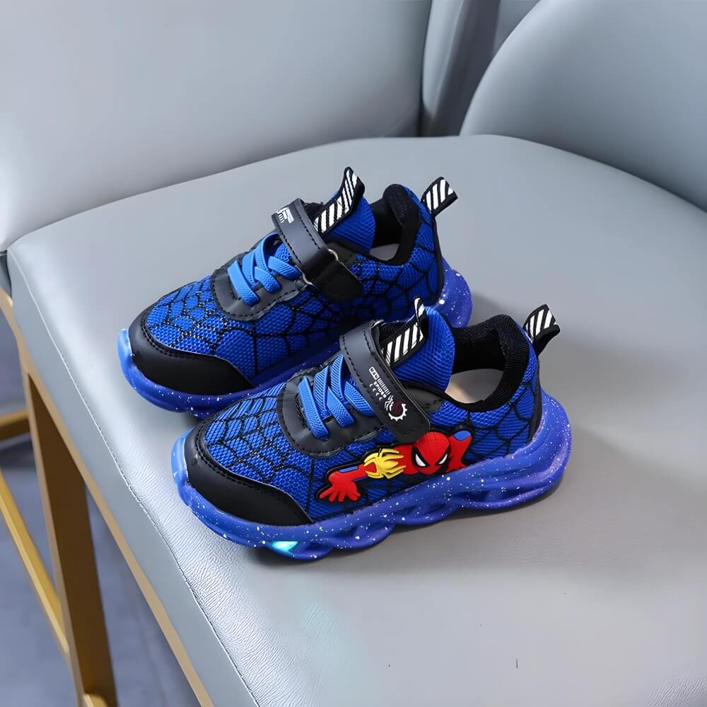 Spider-Man Schoenen – Lichtgevende Klittenband Sneakers Voor Kinderen