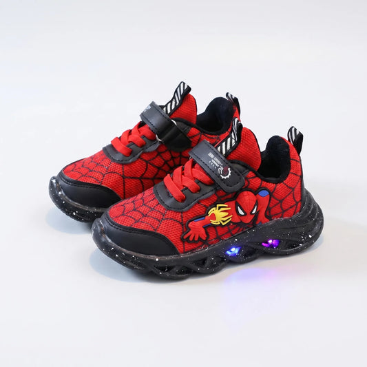 Spider-Man Schoenen – Lichtgevende Klittenband Sneakers Voor Kinderen