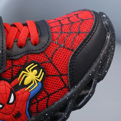 Spider-Man Schoenen – Lichtgevende Klittenband Sneakers Voor Kinderen