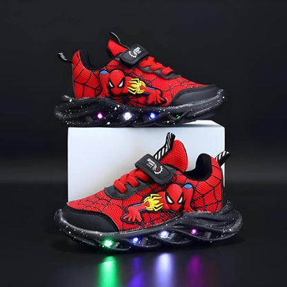 Spider-Man Schoenen – Lichtgevende Klittenband Sneakers Voor Kinderen