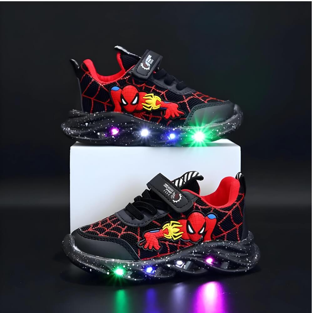 Spider-Man Schoenen – Lichtgevende Klittenband Sneakers Voor Kinderen