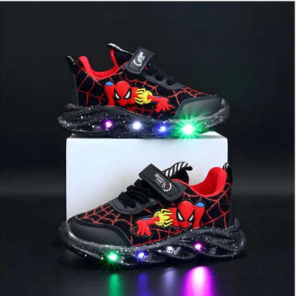 Spider-Man Schoenen – Lichtgevende Klittenband Sneakers Voor Kinderen