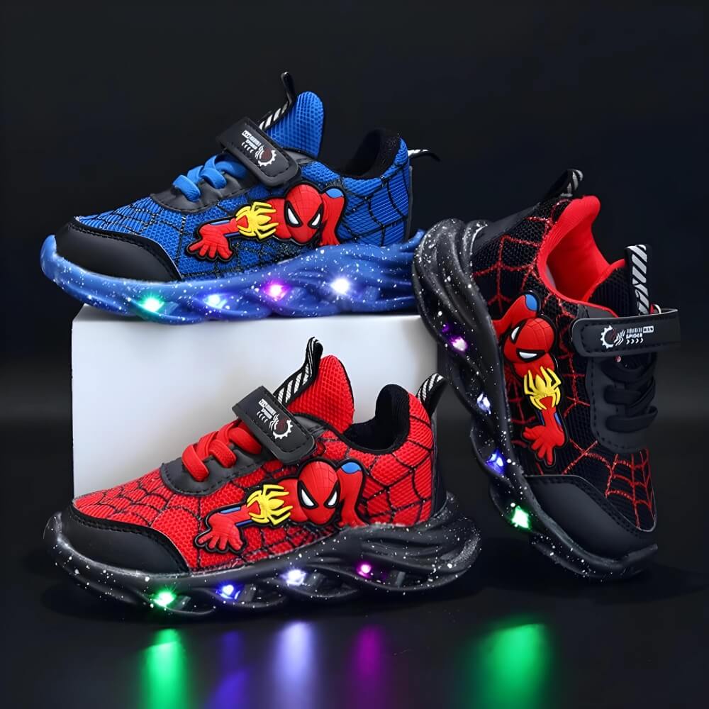 Spider-Man Schoenen – Lichtgevende Klittenband Sneakers Voor Kinderen
