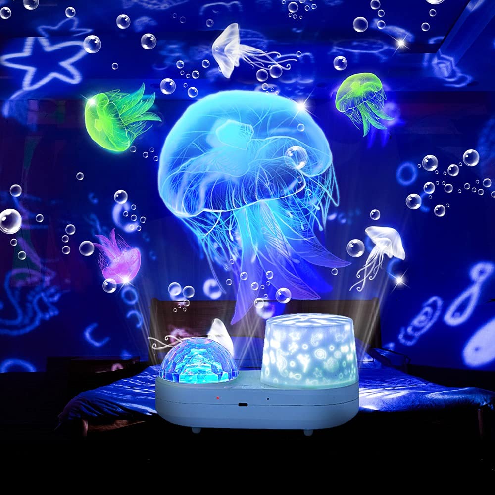 Sterrenprojector Kinderen - Roterende Sterrenhemel Oceaan Nachtlampje