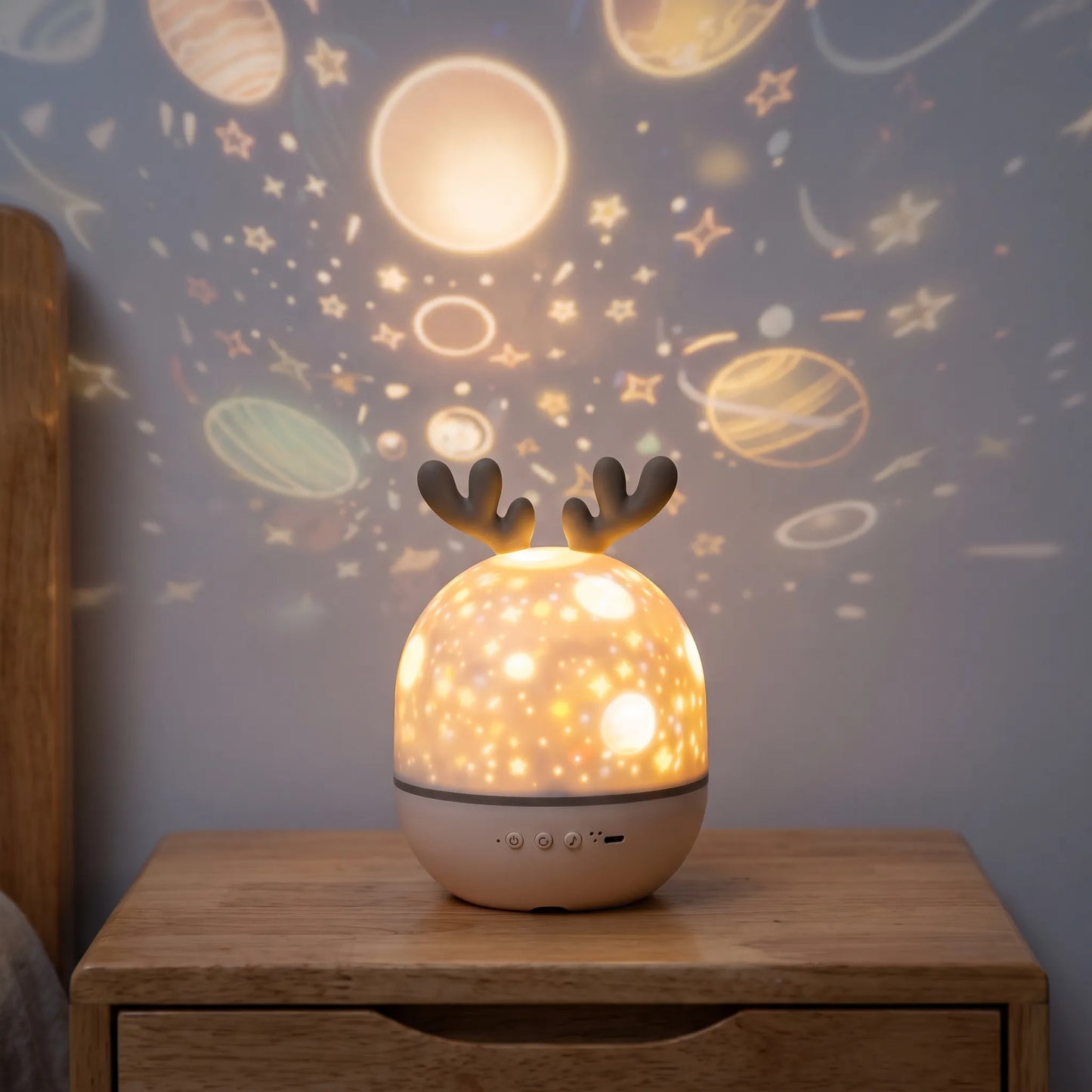 Sterrenprojector Kinderen | Nachtlampje met 6 Projectiepatronen | Sterrenhemel Kinderkamer