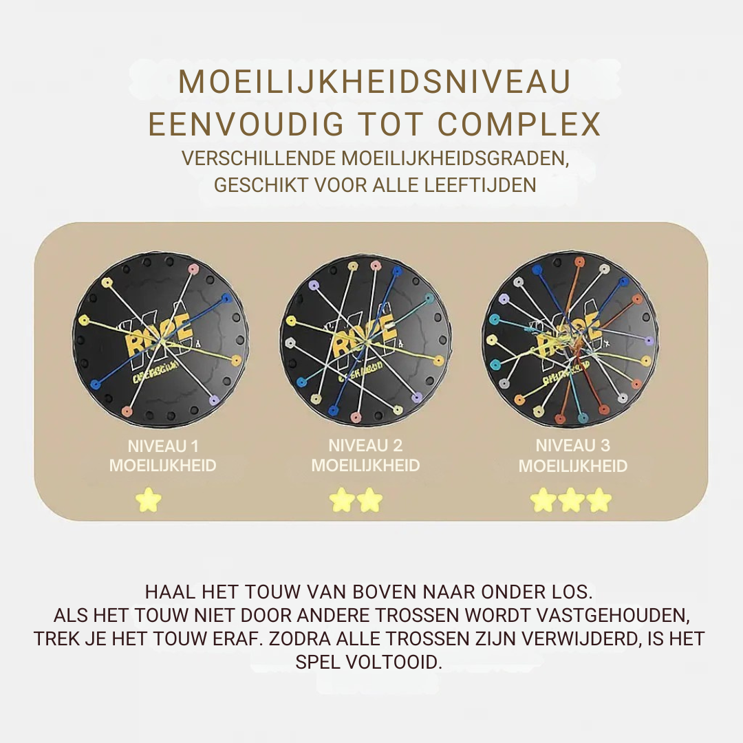 Brainy Knots Spel - Logisch Touw Bordspel voor het Gezin