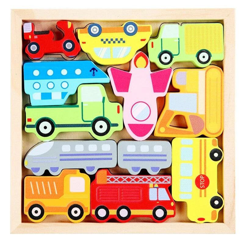 Houten Dierenpuzzel – Montessori Dieren Blokpuzzel Voor Peuters