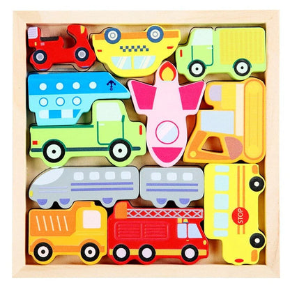 Houten Dierenpuzzel – Montessori Dieren Blokpuzzel Voor Peuters
