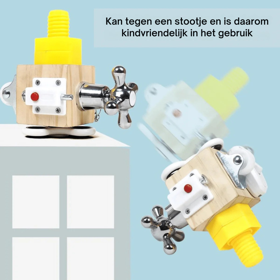 Montessori Activiteitenkubus – Houten Fidget Activiteitenkubus Blok