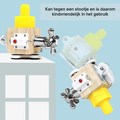 Montessori Activiteitenkubus – Houten Fidget Activiteitenkubus Blok
