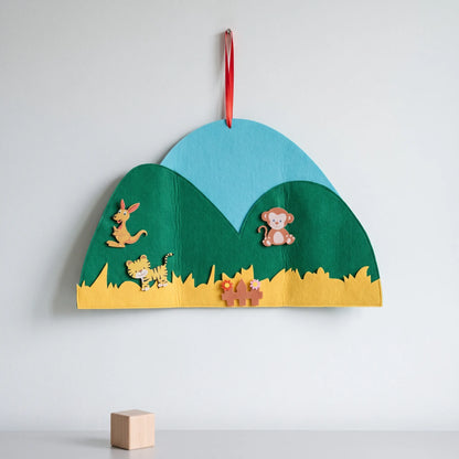 Viltbord Kinderen | Montessori Speelbord met Dieren | Educatief Speelgoed
