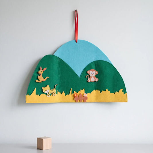 Viltbord Kinderen | Montessori Speelbord met Dieren | Educatief Speelgoed