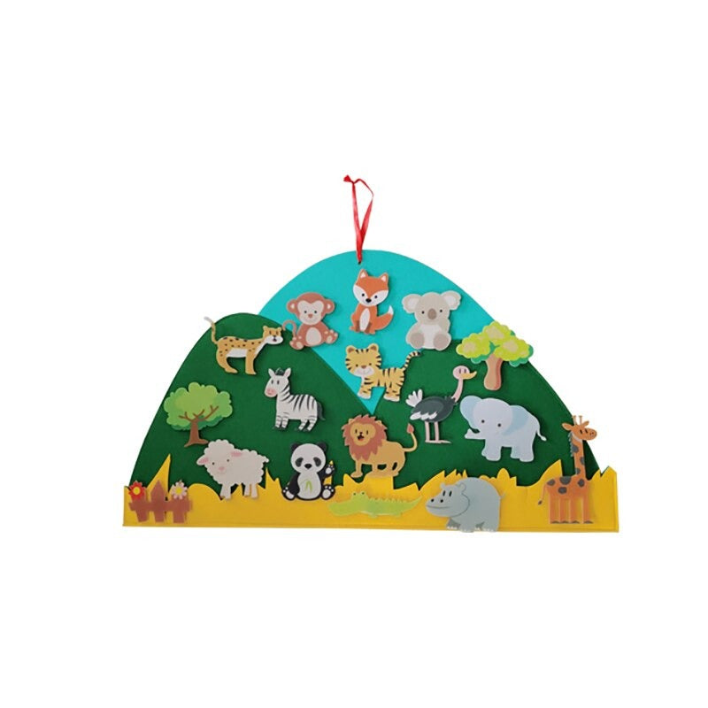 Viltbord Kinderen | Montessori Speelbord met Dieren | Educatief Speelgoed