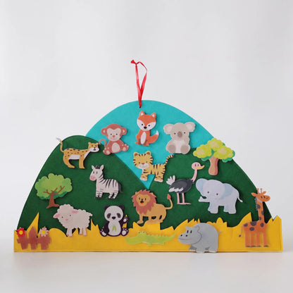 Viltbord Kinderen | Montessori Speelbord met Dieren | Educatief Speelgoed