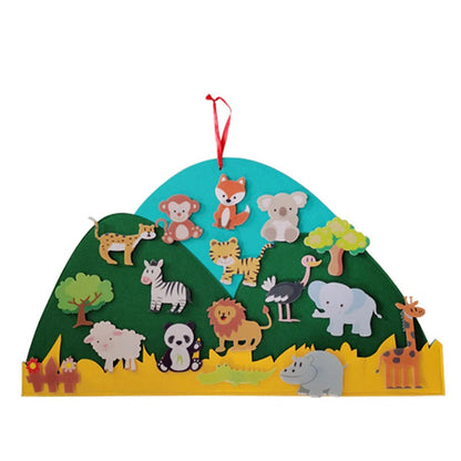 Viltbord Kinderen | Montessori Speelbord met Dieren | Educatief Speelgoed