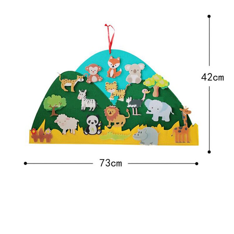 Viltbord Kinderen | Montessori Speelbord met Dieren | Educatief Speelgoed