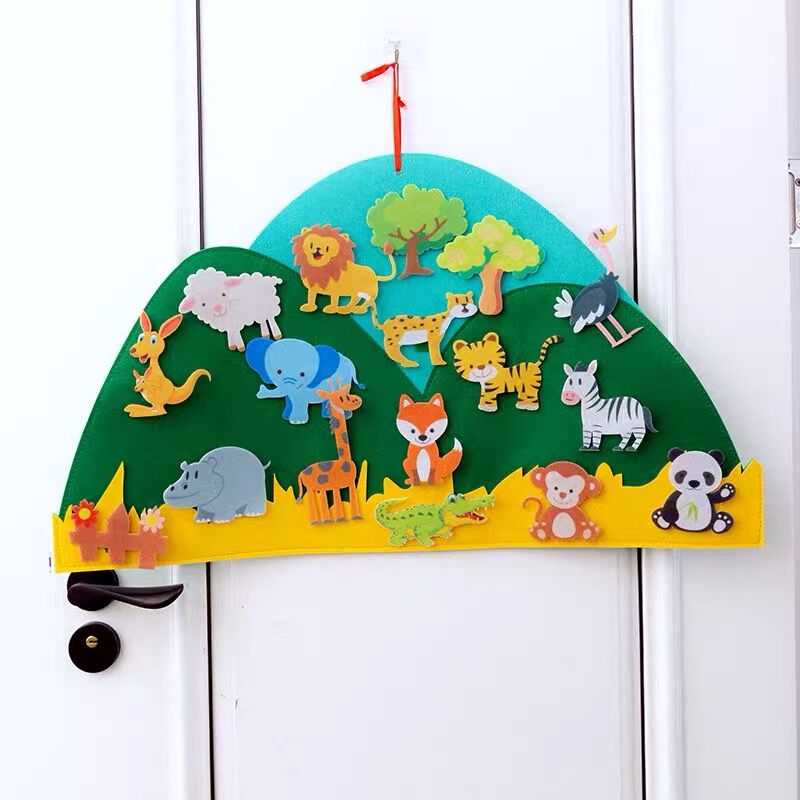 Viltbord Kinderen | Montessori Speelbord met Dieren | Educatief Speelgoed
